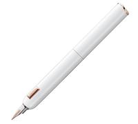 Lamy dialog cc white - stylo plume sans capuchon avec mécanisme à vis - plume en or bicolore 14 ct, part. plaquée platine, taille EF - avec cartouche d'encre T 10 bleue et conv. Z 27 - pour droitiers