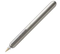 Lamy dialog palladium - stylo plume sans capuchon avec mécanisme à vis - plume en or 14 ct, partiellement plaquée platine, taille M -cartouche d'encre T 10 bleue et convertisseur Z 27 -pour droitiers