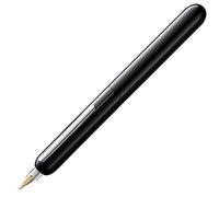 Lamy dialog pianoblack - stylo plume sans capuchon avec mécanisme à vis -plume en or 14 ct, partiellement plaquée platine, taille F -cartouche d'encre T 10 bleue et convertisseur Z 27 -pour droitiers