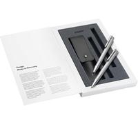 Lamy Logo Lot de stylos à bille 206 avec mine de grande capacité M 16 noire et porte-mine 106 à trait fin M 40 (0,7 mm), avec étui en cuir noir et emballage cadeau