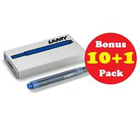 Lamy Lot de 11 paquets de 5 cartouches d'encre T10 Bleu