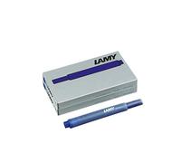 LAMY Lot de 2 cartouches d'encre T10 avec grand stock d'encre - Convient pour tous les modèles de stylo plume Lamy - Contenu : 1,25 ml par cartouche - 5 pièces par paquet - Couleur de l'encre : bleu