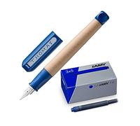 Lamy Lot de 3 stylos plume ABC Bleu avec plume A et 1 x T10 dans son emballage d'origine - Couleur de l'encre bleue