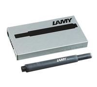 LAMY Lot de 5 cartouches d'encre T 10 noires avec grand stock d'encre - Convient pour tous les modèles de stylo plume Lamy - Contenu : 1,25 ml par cartouche