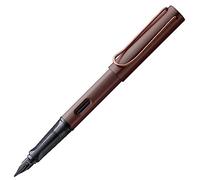 Lamy Lx 090 Stylo-plume élégant en aluminium léger, de couleur marron, avec finition en métal précieux et plume en acier PVD noir brillant, avec cartouche d'encre T 10 en bleu et emballage cadeau