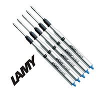 Lamy M16 recharge pour stylo-bille grande capacité, métal - Lot de 5 - Recharge originale pour tous les modèles de stylos-billes Indélébile - Largeur de trait large, encre bleue