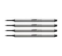 Lamy M66 recharge roller en métal grande capacité - Lot de 4 - Recharge originale pour tous les stylos roller sans capuchon - Indélébile - Largeur de trait large, encre noire