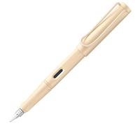 Lamy safari 020 Stylo-plume moderne en plastique robuste, crème, avec poignée ergonomique et plume en acier, largeur de point M, avec cartouche d'encre T 10 bleue