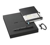 Lamy safari all black ncode set - safari smartpen & carnet numérique A5 de 192 pages - écrire sur du vrai papier avec traitement numérique - incl. recharge noire M 21 & câble de chargement