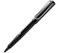 Lamy safari black - Stylo roller avec grip ergonomique et largeur de trait M - pour une écriture longue et agréable - en plastique robuste ASA - avec recharge roller M 63 en noir