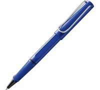Lamy safari blue - Stylo roller avec grip ergonomique et largeur de trait M - pour une écriture longue et agréable - en plastique robuste ASA - avec recharge roller M 63 en noir