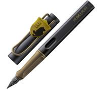 Lamy safari Harry Potter Hufflepuff Stylo plume - Édition spéciale avec blason de la maison - Plume en acier (M) - Prise ergonomique - Avec cartouche d’encre T10 bleue - Pour droitiers