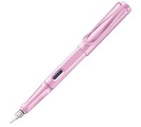 Lamy safari lightrose - Stylo Plume avec grip ergonomique et plume acier poli en taille F - matière plastique robuste ASA - avec cartouche bleue T 10 - Droitier