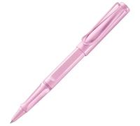 Lamy Safari Stylo roller lightrose - Stylo classique intemporel avec poignée ergonomique et largeur de trait M - Boîtier en plastique ASA robuste - Avec mine M 63 en bleu