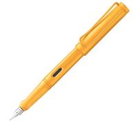 Lamy safari Mango Stylo-plume, avec poignée ergonomique et plume en acier poli d'une largeur de trait EF, en plastique ASA robuste, avec cartouche d'encre T 10 bleue, pour droitier