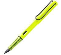 Lamy safari neonyellow - Stylo Plume avec grip ergonomique et plume acier poli en taille M - matière plastique robuste ASA - avec cartouche bleue T 10 - Droitier