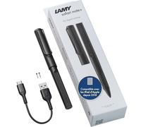 LAMY Safari Note+ All Black iPad Pen - Stylet avec détection palmaire, sensibilité à l'inclinaison & poignée Ergonomique - Compatible avec différents modèles d'Ipad - jusqu'à 10 Heures d'autonomie
