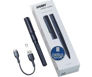 LAMY Safari Note+ Steel Black iPad Pen - Stylet avec détection palmaire, sensibilité à l'inclinaison & poignée Ergonomique - s'adapte à Divers Ipad - jusqu'à 10 Heures d'autonomie