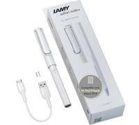 LAMY Safari Note+ White iPad Pen - Stylet avec détection palmaire, sensibilité à l'inclinaison & poignée Ergonomique - Compatible avec différents modèles d'Ipad - jusqu'à 10 Heures d'autonomie