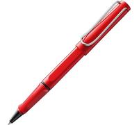 Lamy safari red - Stylo roller avec grip ergonomique et largeur de trait M - pour une écriture longue et agréable - en plastique robuste ASA - avec recharge roller M 63 en bleu