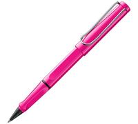 Lamy safari roll-ink pink - Stylo roller à cart. d'encre avec grip ergonomique et largeur de trait M - pour une écriture agréable et longue durée - en plastique ASA robuste - cart. bleue T10