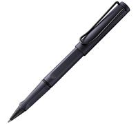 Lamy safari roll-ink steel black - Stylo roller à cart. d'encre avec grip ergonomique et largeur de trait M - pour une écriture agréable et longue durée -en plastique ASA robuste -cart. bleue T10
