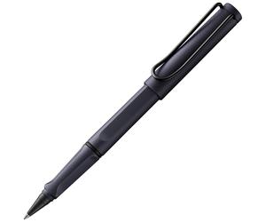 Lamy safari roll-ink steel black - Stylo roller à cart. d'encre avec grip ergonomique et largeur de trait M - pour une écriture agréable et longue durée -en plastique ASA robuste -cart. bleue T10