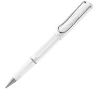 Lamy safari roll-ink white - Stylo roller à cart. d'encre avec grip ergonomique et largeur de trait M - pour une écriture agréable et longue durée - en plastique ASA robuste - cart. bleue T10
