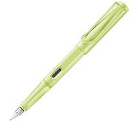 Lamy safari springgreen - Stylo Plume avec grip ergonomique et plume acier poli en taille B - matière plastique robuste ASA - avec cartouche bleue T 10 - Droitier