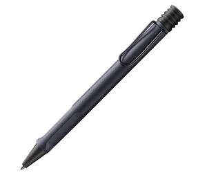 Lamy safari steel black - Stylo à bille avec grip ergonomique et largeur de trait M - pour une écriture longue et agréable - en plastique robuste ASA - avec recharge grande capacité M 16 en noir