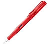 Lamy safari Strawberry Stylo-plume, avec poignée ergonomique et plume en acier poli, largeur de trait M, en plastique ASA robuste, avec cartouche d'encre T 10 bleue, pour droitier