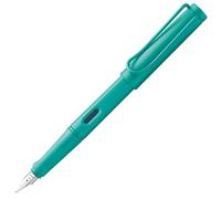 Lamy safari Stylo-plume aigue-marine avec poignée ergonomique et plume en acier poli d'une largeur de trait EF - Plastique ASA robuste - Avec cartouche d'encre T 10 bleue - Pour droitier