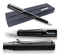 Lamy Safari Stylo plume personnalisable avec gravure Noir Pointe moyenne
