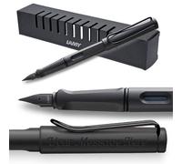 Lamy Safari Stylo plume professionnel personnalisable avec gravure (ombre mate, plume italique 1,1 mm)