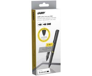 Lamy safari twin pen EMR all black (pointe POM) - Stylet 2 en 1 pour de nombreux appareils Android & stylo à bille - avec grip ergonomique - écrire & dessiner sur supports digitaux & papier