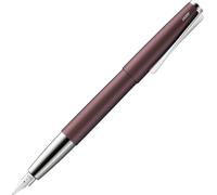 Lamy studio orion matt - Stylo-plume en métal élégant - plume en acier, partiellement plaqué platine & en taille du ressort F - avec cartouche d'encre bleue T 10