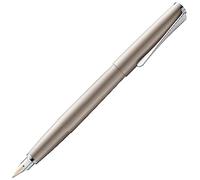 Lamy studio Palladium - Stylo Plume dans un élégant corps en métal - plume en or 14 ct., partiellement rhodinée en largeur du trait F - avec cartouche d'encre bleue T 10