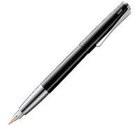 Lamy studio pianoblack - Stylo Plume dans un élégant corps en métal - plume en or 14 ct., partiellement rhodinée en largeur du trait EF - avec cartouche d'encre bleue T 10