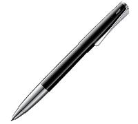 Lamy studio pianoblack - stylo rollerball dans un élégant corps en métal - avec clip en forme d'hélice et largeur de trait M - avec recharge rollerball M 63 en noir