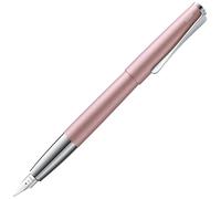Lamy Studio Stylo plume rose mat, universel, dans un boîtier élégant en métal, avec clip en forme d'hélice et plume en acier de largeur de trait M, avec cartouche d'encre T 10 bleue