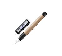 Lamy abc black - Stylo-plume enfant pour débutants en écriture avec grip ergonomique et plume acier polie pour gauchers (LH) en taille M - bois d'érable robuste - avec cartouche d'encre bleue T 10