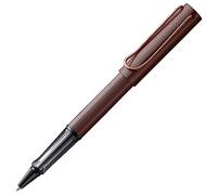 Lamy Stylo roller Lx marron - Stylo léger avec grip transparent et ergonomique et largeur de trait M - Corps en aluminium anodisé - Avec recharge roller M 63 à encre noire et étui métallique