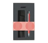 Lamy swift sunset Edition Spéciale Stylo Roller - Coffret cadeau romantique avec stylo roller et étui en cuir véritable - corps en métal - largeur de trait B - recharge roller M 66 B bleu incluse