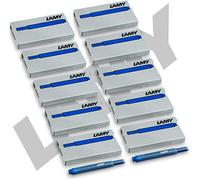 Lamy t10 lot de 50 cartouches d'encre-bleu (10 x 5 cartouches d'encre pour stylo plume