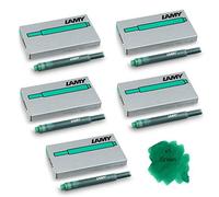 Lamy T10 Pack de cartouches d’encre verte pour stylo-plume (5 unités - 25 cartouches d'encre)