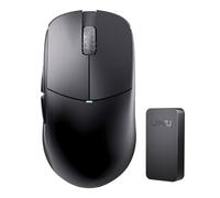 Lamzu Atlantis Mini Souris de Jeu sans Fil 4K, Ultra légère 51 g, Interrupteur mécanique, 26 000 DPI, symétrique, MCU Nordic 52840, TTC argenté, capteur PAW3395, dongle 4K Inclus (Noir)
