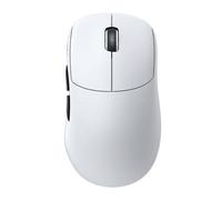 Lamzu Thorn Souris de Jeu sans Fil, Ultra légère 52 g, 26 000 DPI, Ergonomique, Interrupteur Optique, codeur TTC argenté, capteur PAW3395, MCU Nordic 52840-blanc Polaire, Compatible 4K