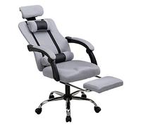 Lan Xin-JP Chaise de bureau, chaise de bureau en maille, chaise de bureau ergonomique pivotante avec tête réglable pour chambre à coucher (couleur : gris)