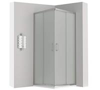 LANA Cabine douche H 180 cm porte coulissante opaque 70 x 70 cm