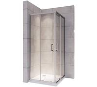 LANA Cabine douche H 180 cm porte coulissante transparente 70 x 90 cm